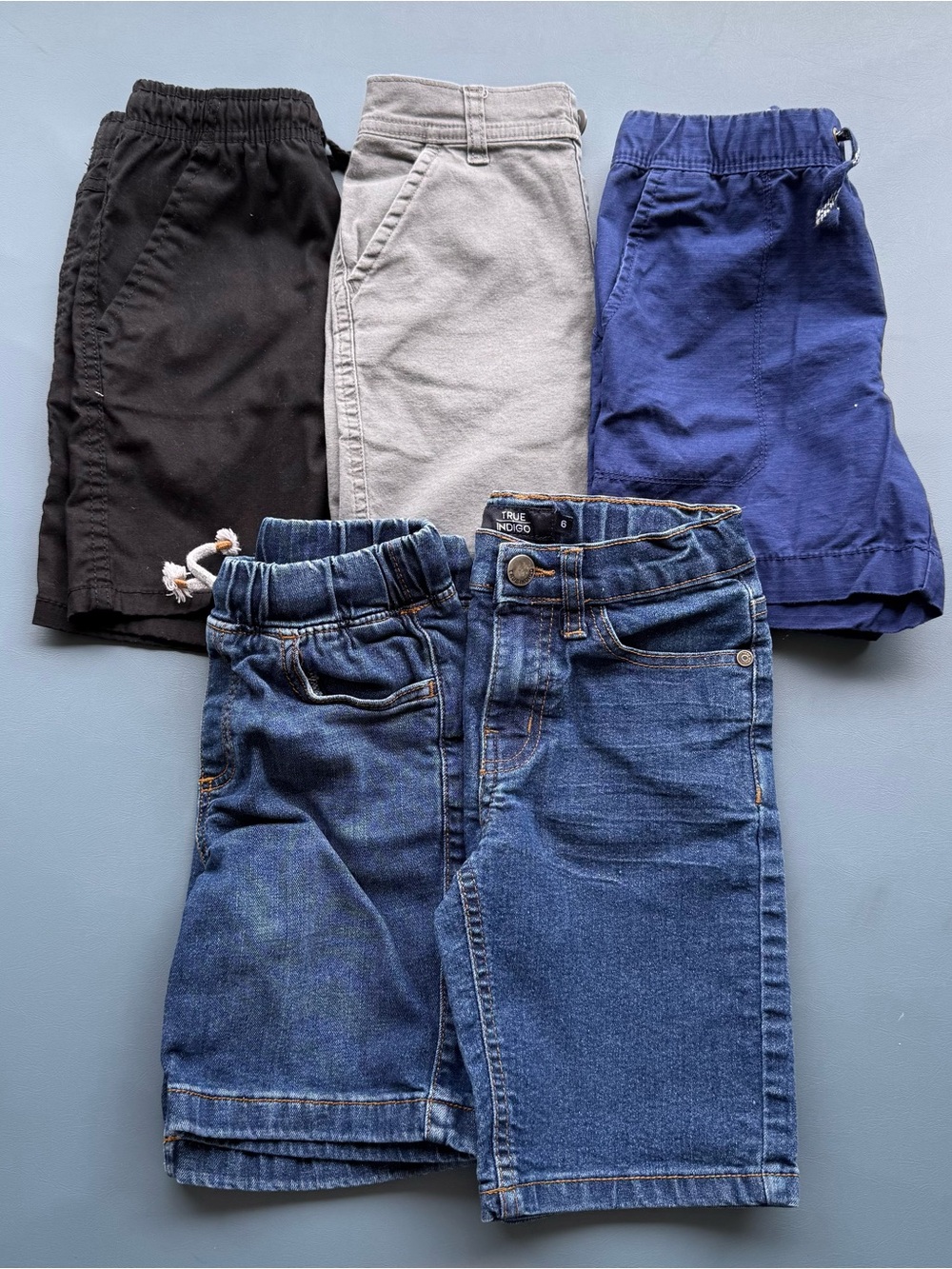 Garanimals Kids Shorts Bundle - Black, Gray, Blue, Denim